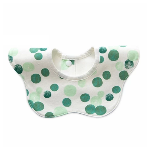 Some Baby Bib Round Petal Printed Cotton Saliva Towel 360 Degree Rotation Burp Cloth ST10