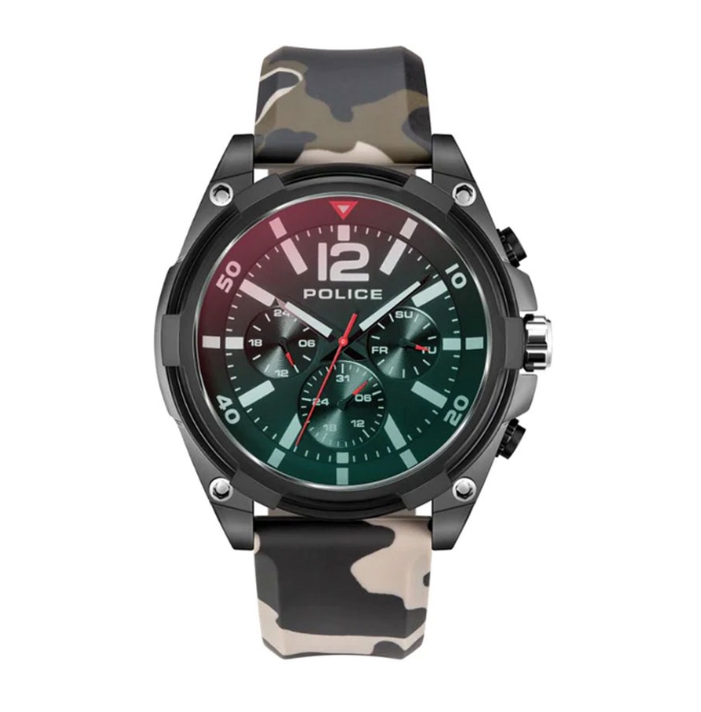 Police Sandwood Rubber Analog Quartz Watch For Men PPEWJQ2007402