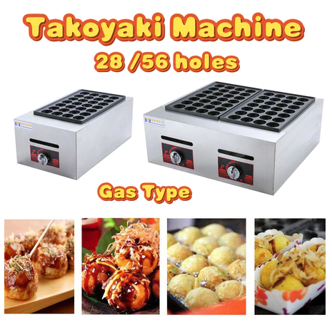 28/56 hole Takoyaki maker/Takoyaki Girll Machine octopus Ball Gas Electric Type/takoyaki Set pan