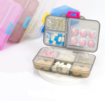 Multi Compartment Pill Portable Medicine Storage Organizer Case Box Container Travel Kit Holder IP