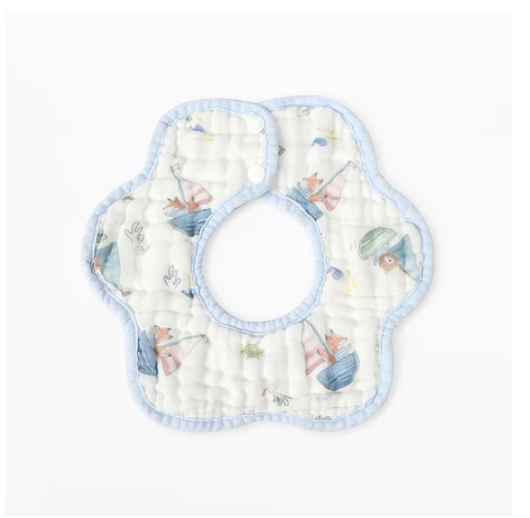 CleverMama Drool Baby bibs 360 Rotating Muslin Cotton Absorbent Teething Baby Bibs CMB2