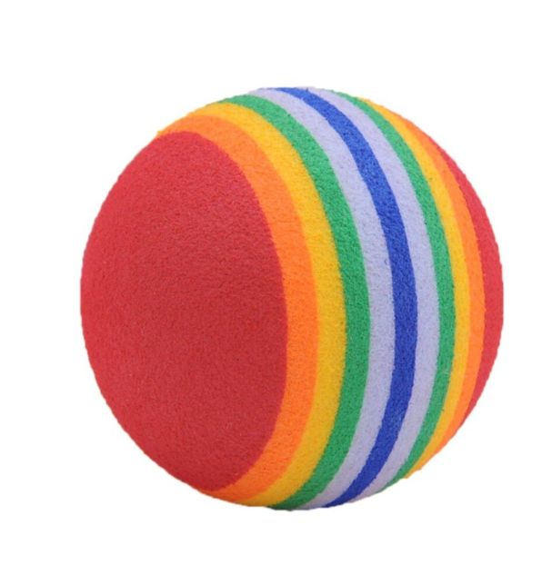 Pet Cat Dog Rainbow Ball Soft Eva Medium Size