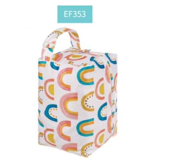 Happyflute Baby Cloth Diaper Bag Waterproof Washable Reusable Wetbag Fashion Diaper Pods Can Hold 5-10Pieces AIO Diapers S14