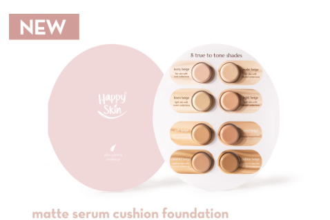 Happy Skin Matte Serum Cushion Foundation Shade Match Card