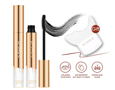 O.TWO.O 3D Black Mascara Lash Extension Longlasting Waterproof+Auxiliary Bezel Mascara Eyeliner Tools Easy to Makeup Eye Makeup Set 30g