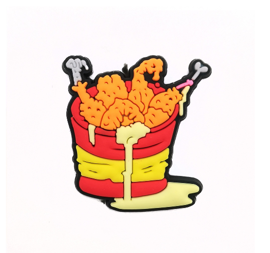 Cute Sushi Food Jibbits Charm Cake Milktea Shoe Charms Dimsum Siomai Jibits Croc Pin Fries Egg Jibitz Crocs F5