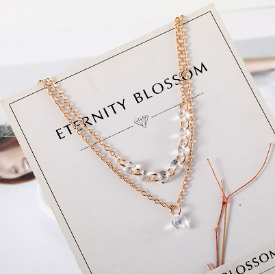 Fashion Women Double-deck Charm Crystal Marry Bracelet