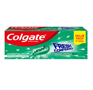 Colgate Fresh Confidence Cool Menthol Fresh Toothpaste for Fresh Breath 175g Twin Pack