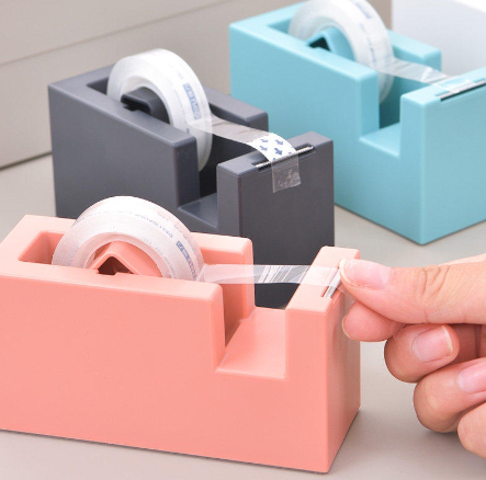 Small Tape Dispenser Silicon Base School Office Supplies