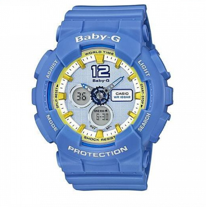 Casio Baby-g BA-120-2BDR Digital Analog Rubber Strap Watch For Women