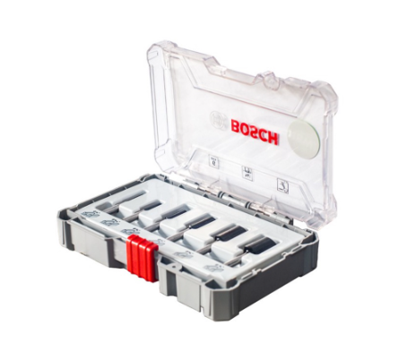 Bosch Straight Bit Set 1/4 Shank (6Pcs) - Tools/Accessories