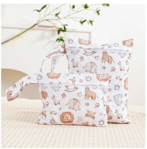 Reusable Waterproof Wet Bag Perfect For Cloth Diapers Breast Pump Parts Beach Pool Gym Stroller C6