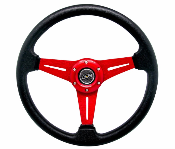 Dub Steering Wheel 25D (Red) Steering Wheels & Accessories