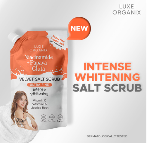 Luxe Organix Niacinamide + Papaya Gluta Velvet Salt Scrub 300G
