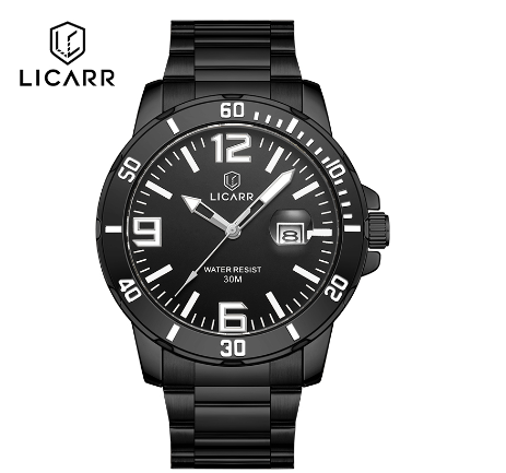 LICARR Men's Watches Casual Fashion Original Luminous Date Waterproof Stainless Steel Men Watch 9524 005