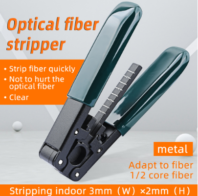 Fiber Optic Stripping Tool FTTH Metal Fiber Optic Stripper Tool Kit Wire Stripping Cable