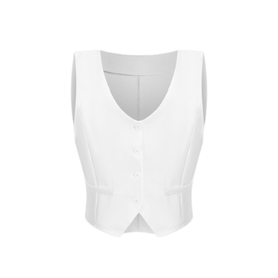 Lovito Women Button Front Asymmetrical Blouse Lne19107 (Off White)