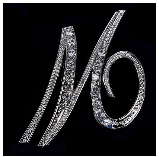 Crystal Rhinestone 26 Letters Women Collar Brooch Pin Corsage Bouquet Jewelry Modish M