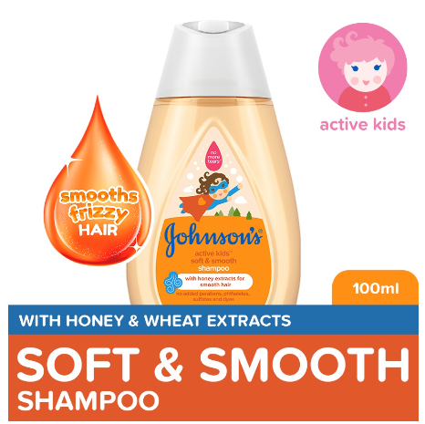 Johnson's Active Kids Soft & Smooth Baby Shampoo 100ml - Shampoo for Kids, For Kids Bath
