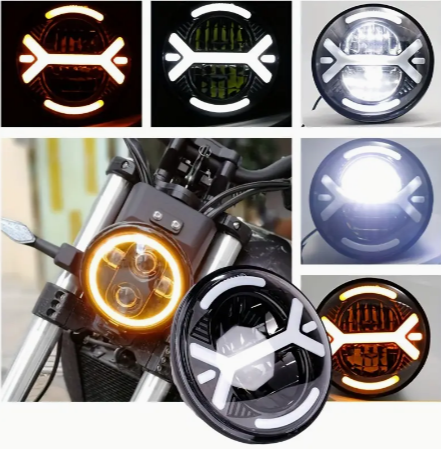 1pc 14.61cm LED Headlight Motorcycle For Sportster XL883 XL1200 For Dyna Low Rider Wide Glide Super Glide For Springer Deuce Street 500/750