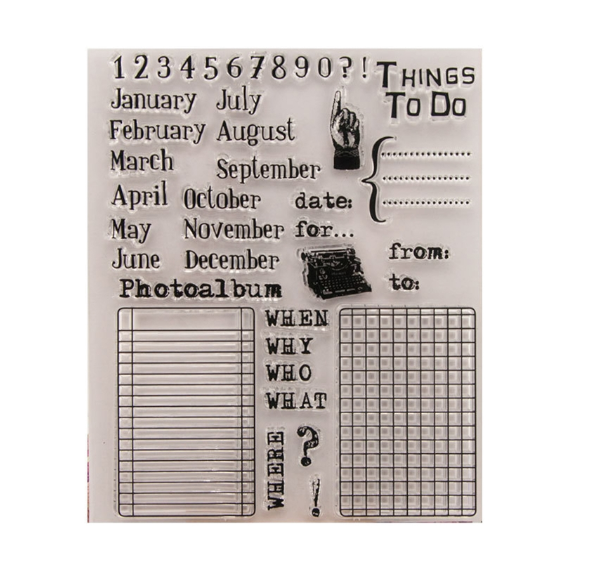 Month DIY Silicone Clear Stamp Cling Seal Scrapbook Embossing Album Decor Crafts