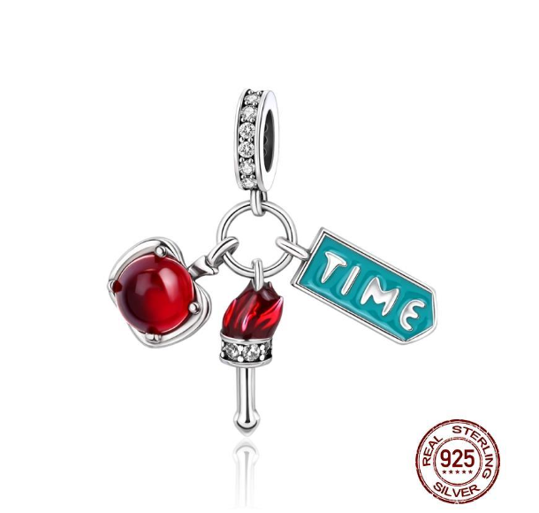 Authentic 925 Sterling Silver Blue Crystal Enamel Heart Charm Fit Women Bracelet Friend Surprise Birthday Jewelry Beads Gift 0015