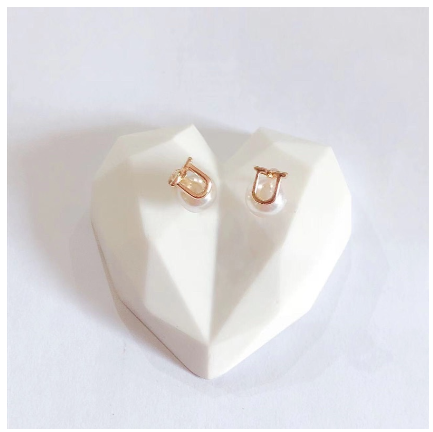 Fashion Jewelry Bangkok Rose Rold Plated Pearl Letter Stud Earrings Hikaw for Women U