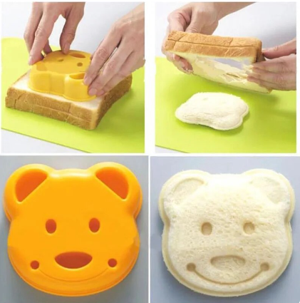 Cute Bear Sandwich Mold Toast Bread Making Cutter Mould Cute Baking Pastry Tools Children Interesting Food Kitchen Accessories
