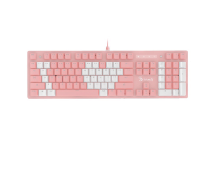 Pink, Light Strike, DIY Keycaps, Wired Mechanical Gaming Keyboard