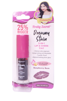 Pretty Secret 2-In-1 Lip & Cheek Tint - Raspberry Rum 4ML