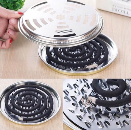 Fireproof With Lid Mosquito Coil Holder Safety Rack