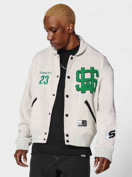SUMWON Varsity Lightweight Jacket With Applique