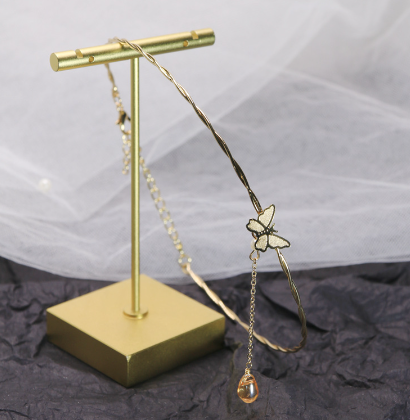 Korean Pearl Butterfly Necklace Elegant Simple Bead Pendant Choker Women Jewelry Accesories