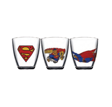 Pasabahce Superman Juice 205cc 6 3/4oz, Set of 3 (95978SUP/3)