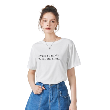 Lovito Casual Plain Basic T-Shirt for Women L74ED354