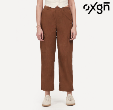 OXGN Cargo Pants For Women Caramel