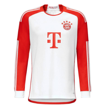 2023-24 Bayern Munchen Home Kane Jersey Football Tshirts Long Sleeve Sports Tops Unisex Plus Size