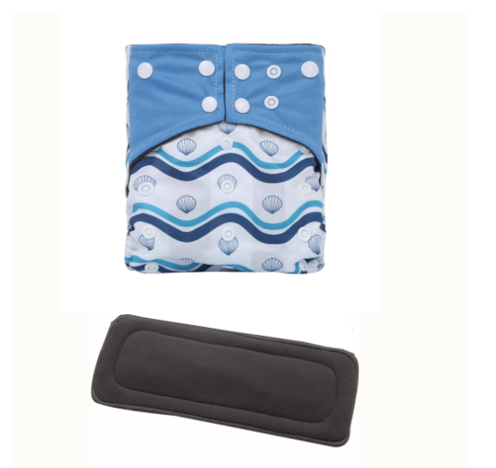 Cloth Diaper 1 Set With Bamboo Charcoal Inserts In Stocks D31