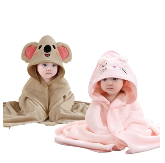 Buy 1 Take 1 2PCS Hooded Baby Blanket Baby Bath Towel Baby Towel Swaddle Kulambo Pranela SET9