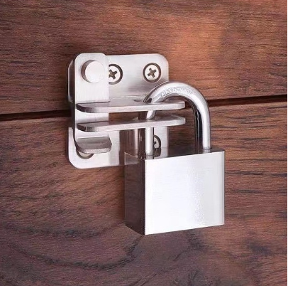 Simple Anti-theft Lock Stainless Steel Safety Hasp Door Lock for Bathroom Bedroom Door Catch Latch