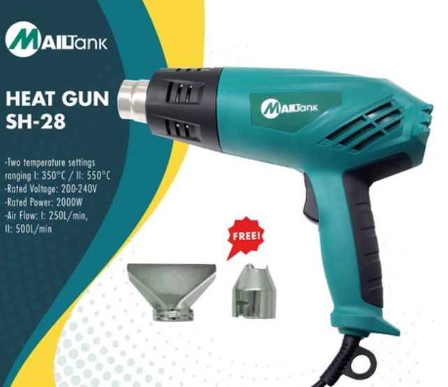 MAILTANK (SH28) Heat Gun Blower Sealer for Plastic 2000w w/ FREE 2 nozzles