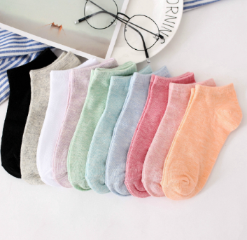 Fashion Candy Color Ankle Socks,Women Boat Low Cut Socks,Casual Soft Cotton Short Sock
