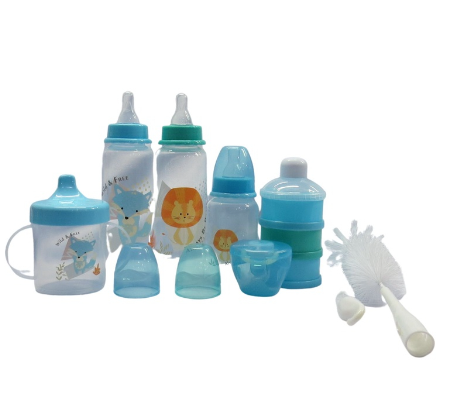 Bebeta Giftset Blue (Feeding Bottle, Bottle Brush, Pacifier, Milk Container, Training Cup)