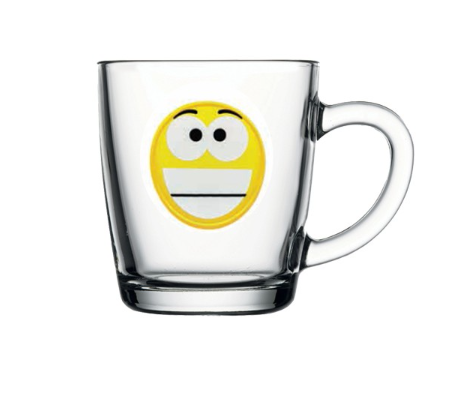 Pasabahce Smiley Grin Mug 350cc 11 3/4oz