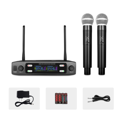 Wireless Microphone QLXD8 Dual Handheld mic 80m Receiving Distance for Mixer Amplifier Karaok
