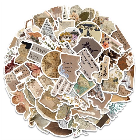 Renaissance Retro Art Series 04 Stickers 52Pcs/Set Fashion Mixed DIY Waterproof Decals Doodle Stickers