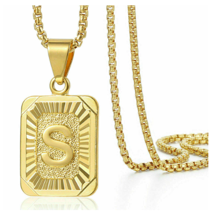 26 Letter Necklace Initial Pendant Men Women Fashion New Gold Plated Silver Plated Box Chain 22 Inch Factory Wholesale S