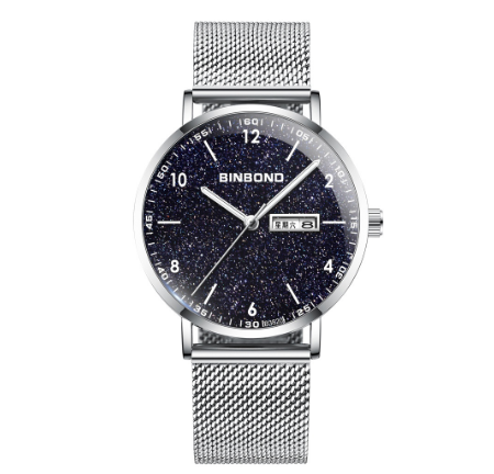 Binbond Original Luxury Watch Trendy Student Watch Men Quartz Fashion Waterproof Ultra-Thin Stainless Steel Wrist Watch M5