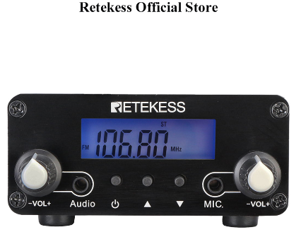 Retekess TR508 FM Transmitter Mini Radio Station Wireless Broadcast Stereo Station Long Range Transmitter for Church with Antenna