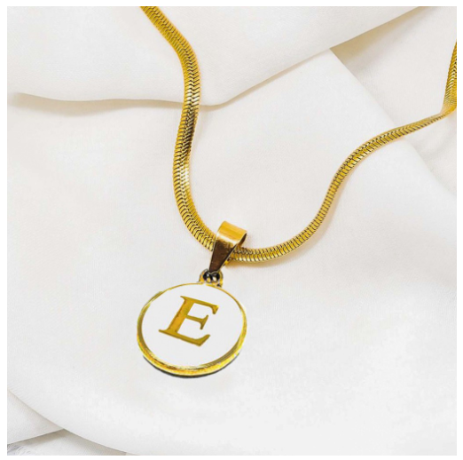 Laj 18k Gold Stainless Steel Initial Necklace SLP07  with LX873D NoFreeBox E